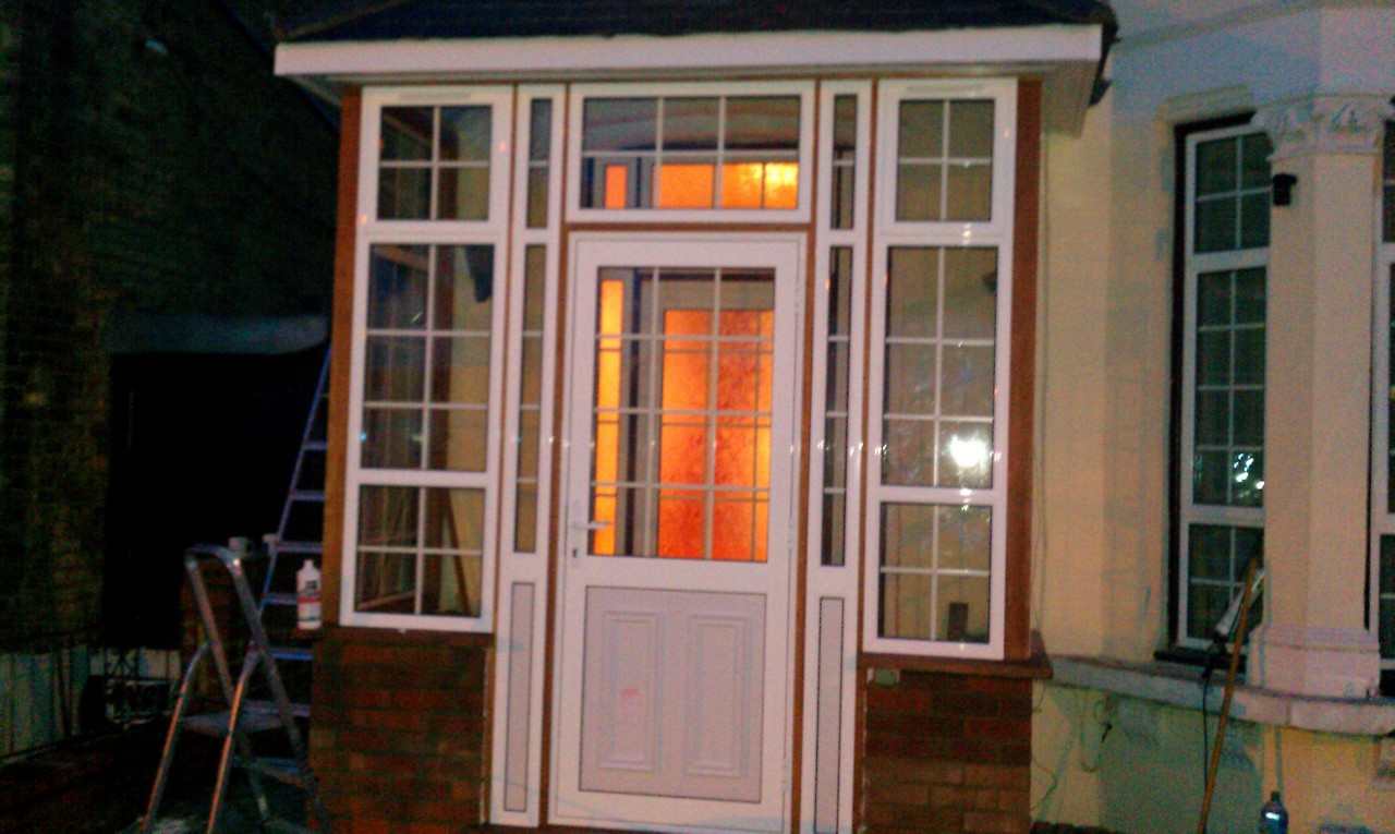 uPVC porch with Georgian bar glazing installed in Coulsdon
